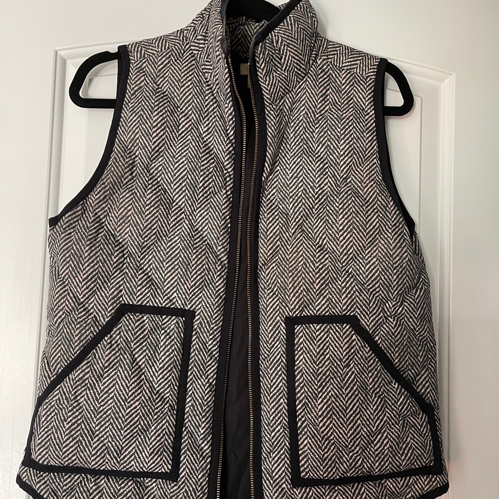 J. Crew Herringbone Pattern Vest - image 1